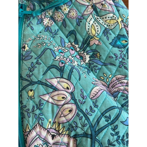 Vera Bradley Quilted Sling Turquoise Floral Peacock Garden Crossbody Bag main image 7